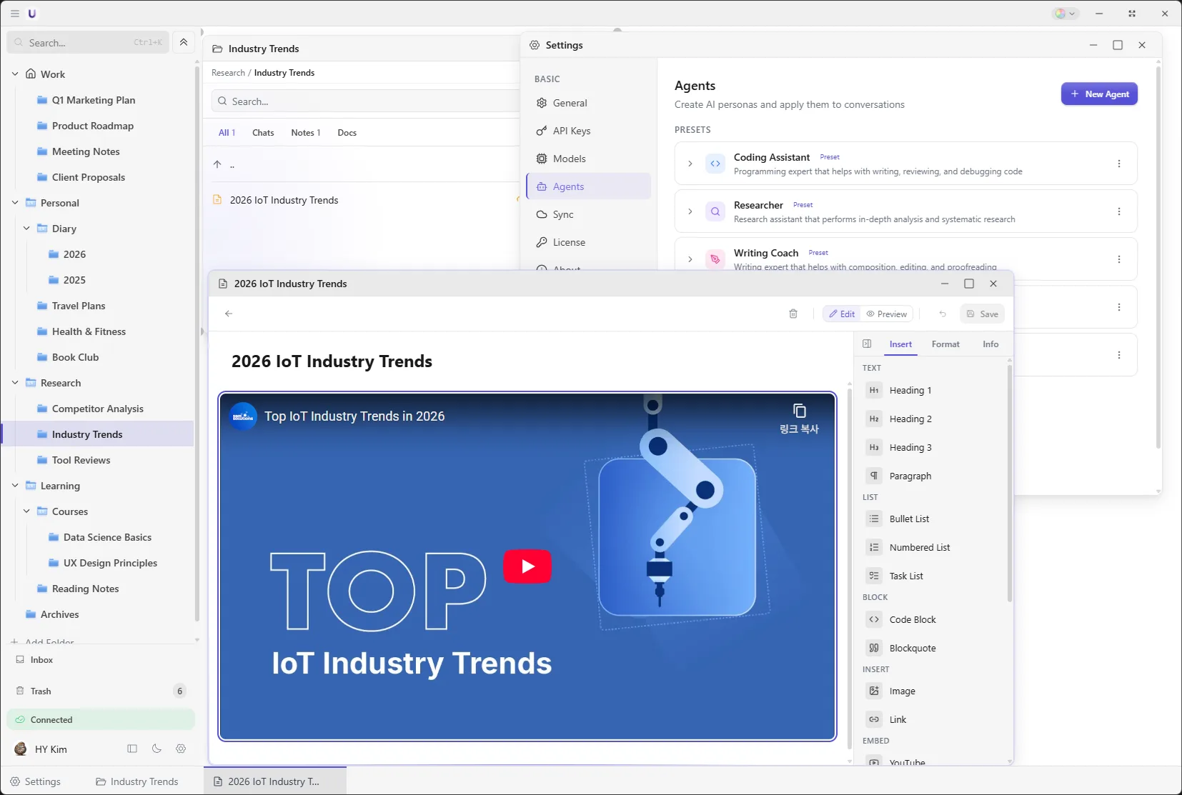 Upvault floating panel mode screenshot